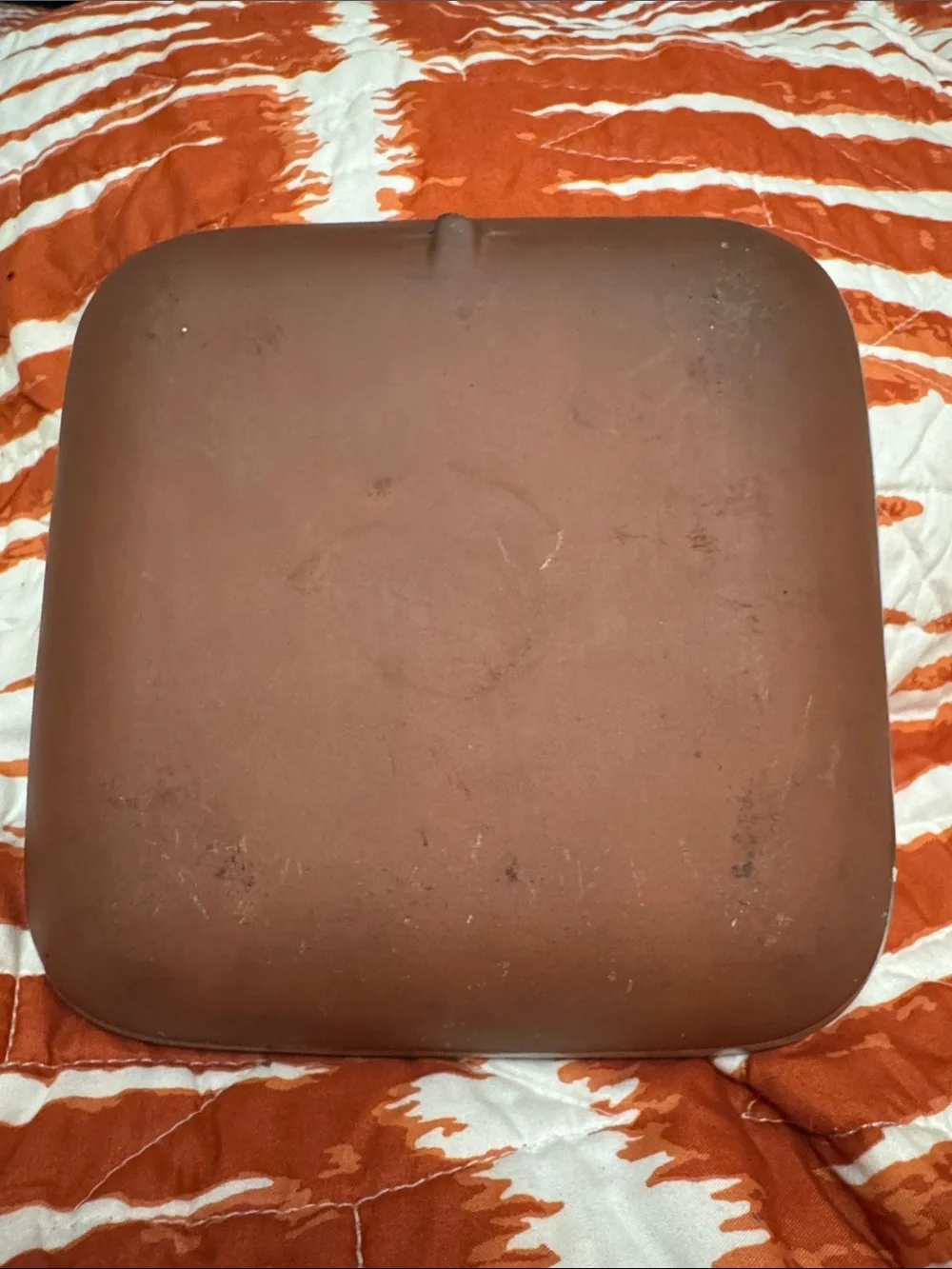 Artisan Ceramic Decorative Platter in Brown and Cream
